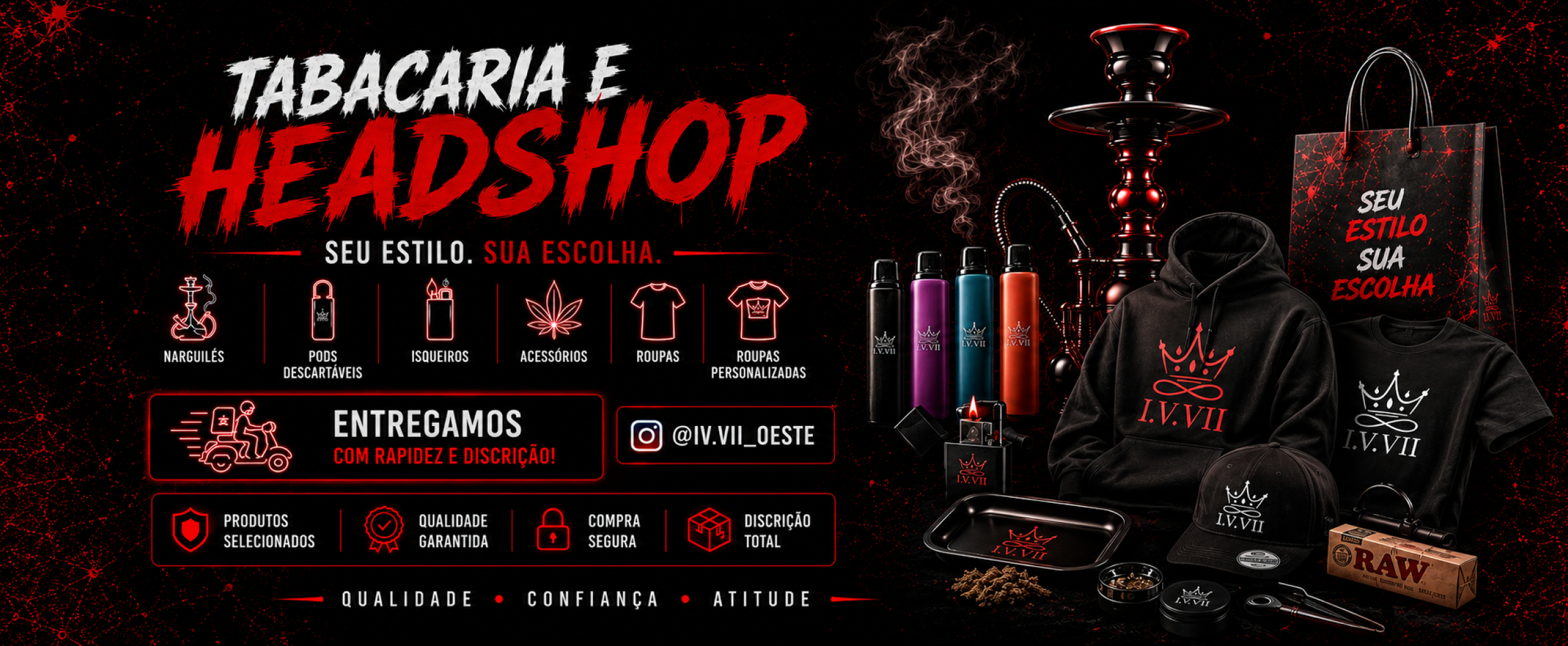 Banner Tabacaria e Headshop I.V.VII Oeste